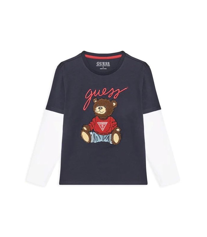 Μπλουζάκι GUESS Σκούρο μπλε