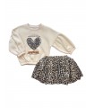 Σετ Φούστα Με Μπούζα Φούτερ “Καρδιά Fashion”