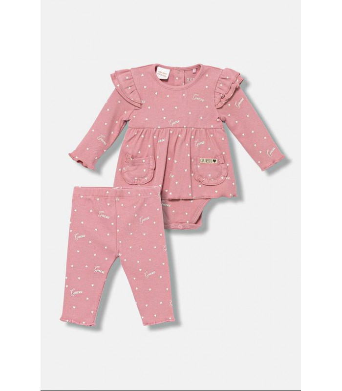 Σετ μωρού Guess 2-pack σε ροζ χρώμα