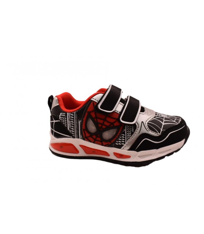 Αθλητικό SPIDERMAN σε μαύρο χρώμα με φωτάκια