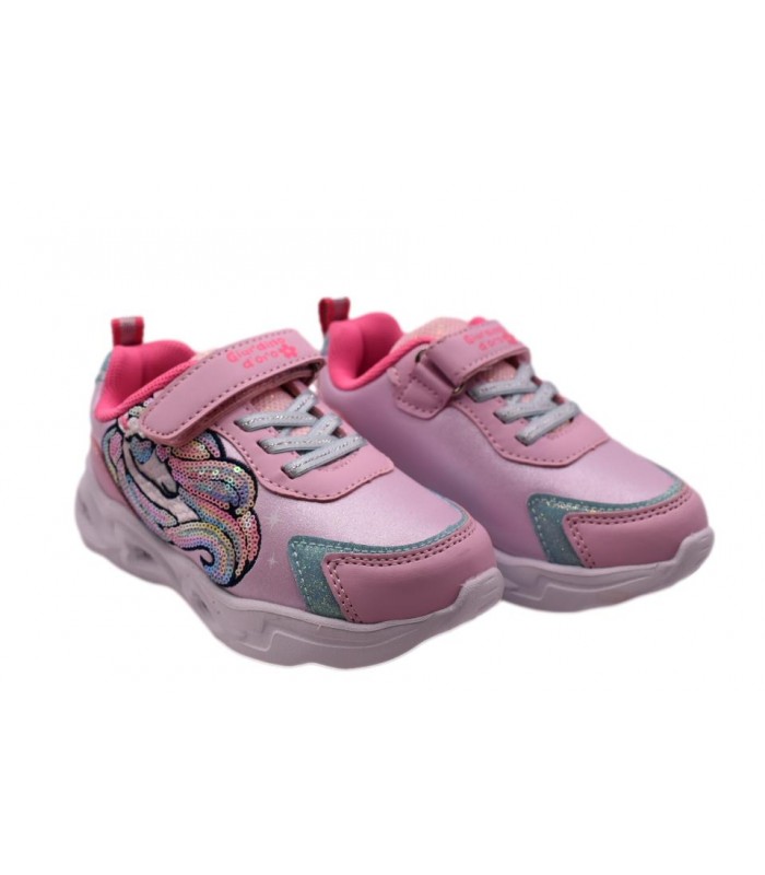 Αθλητικό με μονόκερο και φωτάκια σε ροζ χρώμα