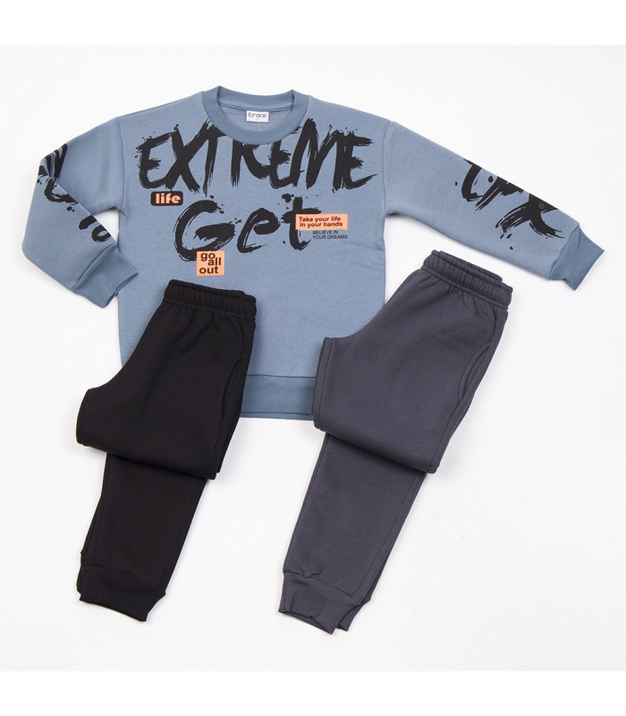 Σετ μαύρο παντελόνι/pacific μπλούζα/ανθρακί παντελόνι