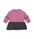 Φόρεμα φούτερ για κορίτσι σε ροζ χρώμα με βολάν και glitter τούλινη φούστα