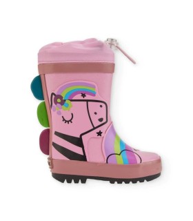 Κοριτσίστικες ροζ γαλότσες με σχέδιο μονόκερος