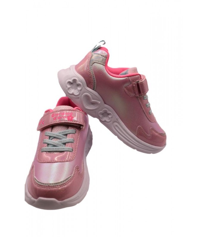 Κορίτσι αθλητικό ροζ Giardino doro με φωτάκια