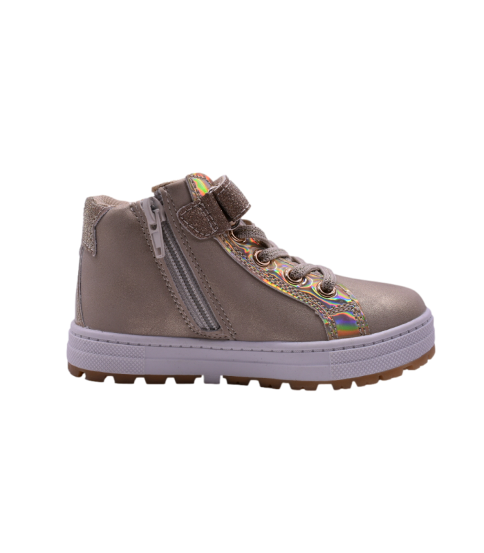 Χρυσό αθλητικό μποτάκι με glitter και εσωτερικό φερμουάρ