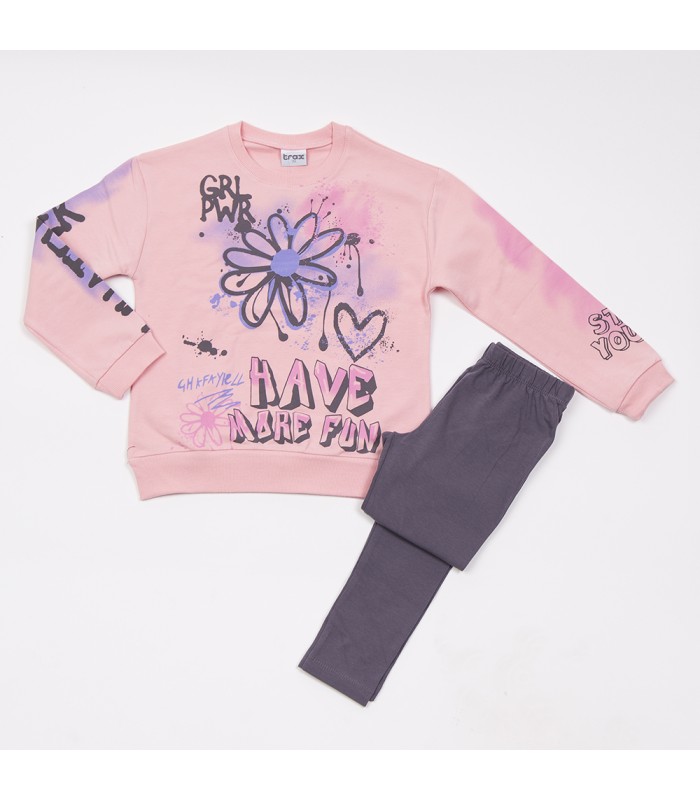 Σετ ανθρακί κολάν/ballerina μπλούζα