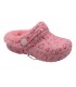 Παντοφλάκι ροζ χρώμα με καρδιές και εσωτερική γούνα
