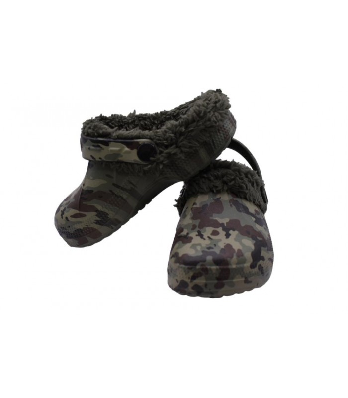 Παντοφλάκι πράσινο σκούρο με εσωτερική γούνα