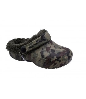 Παντοφλάκι πράσινο σκούρο με εσωτερική γούνα