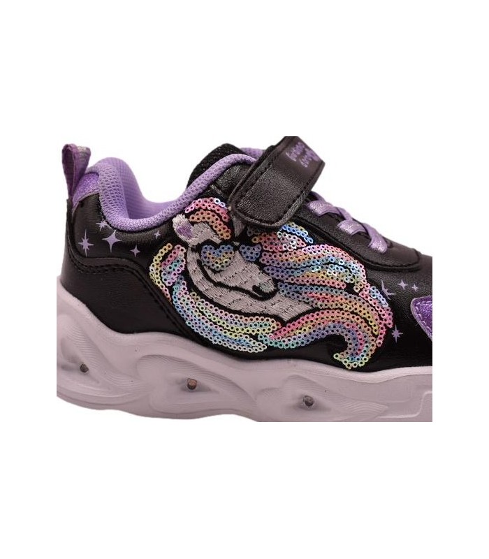 Αθλητικό με μονόκερο και φωτάκια σε μαύρο χρώμα