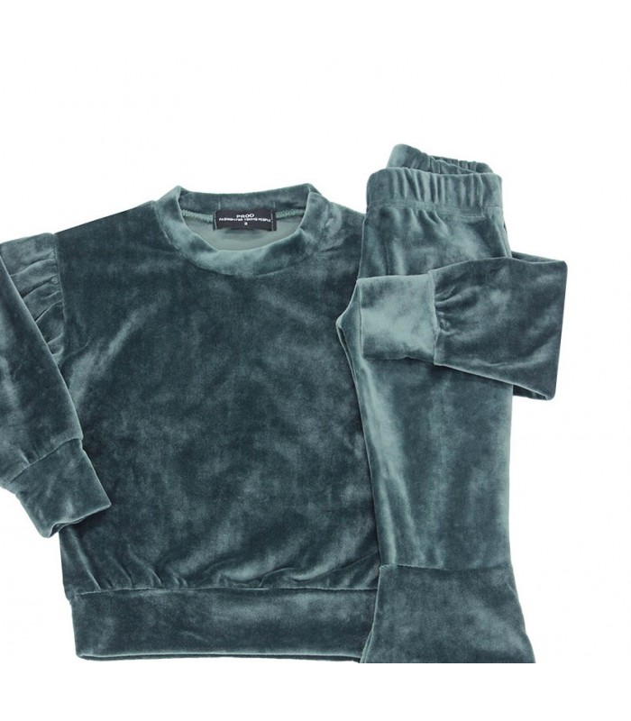 Σετ παιδικό κορίτσι πράσινο σκούρο