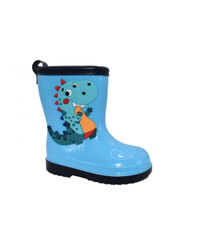 Γαλότσα για αγόρι με δεινόσαυρο και εσωτερική επένδυση