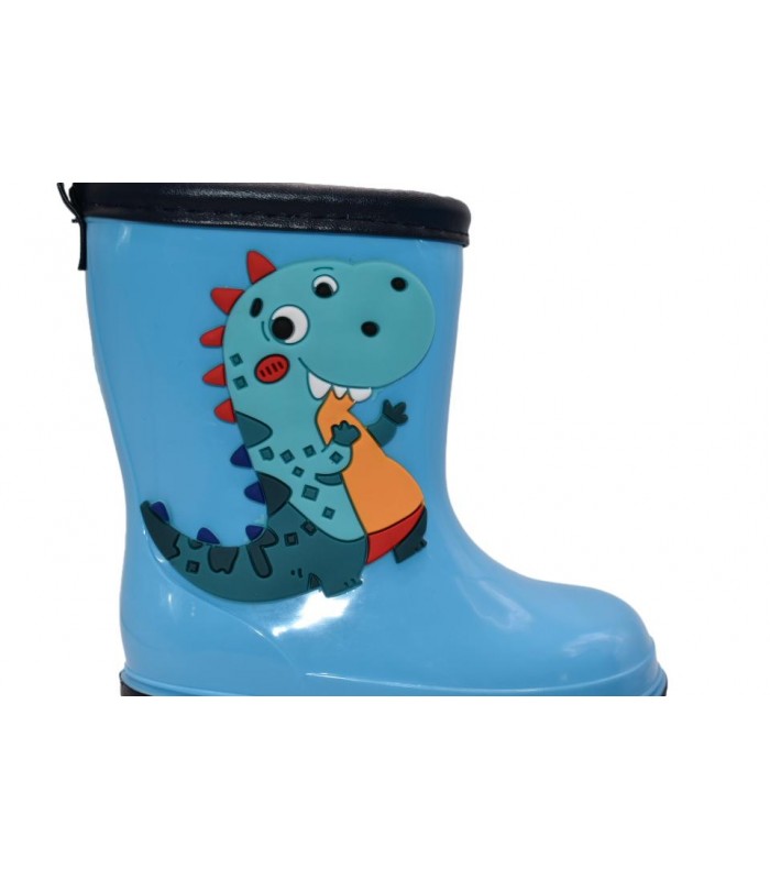 Γαλότσα για αγόρι με δεινόσαυρο και εσωτερική επένδυση