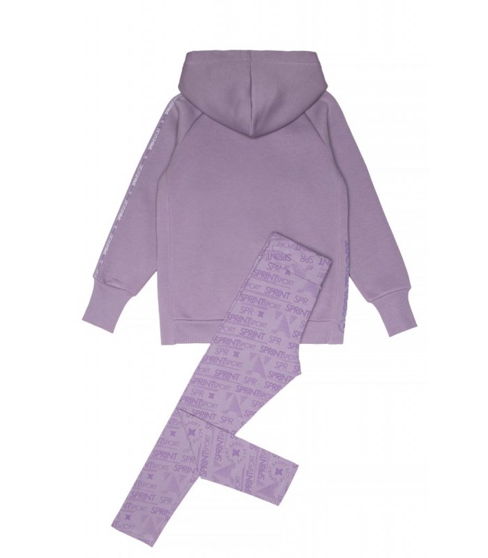 Sprint σετ με κολάν σε μωβ χρώμα