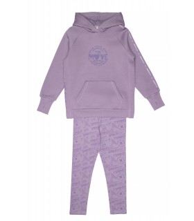 Sprint σετ με κολάν σε μωβ χρώμα