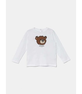 GuessΠαιδική Μπλούζα Μακρυμάνικη Λευκό