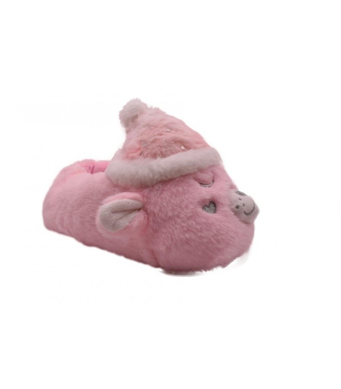 Κλειστή παντόφλα αρκουδάκι σε ροζ χρώμα
