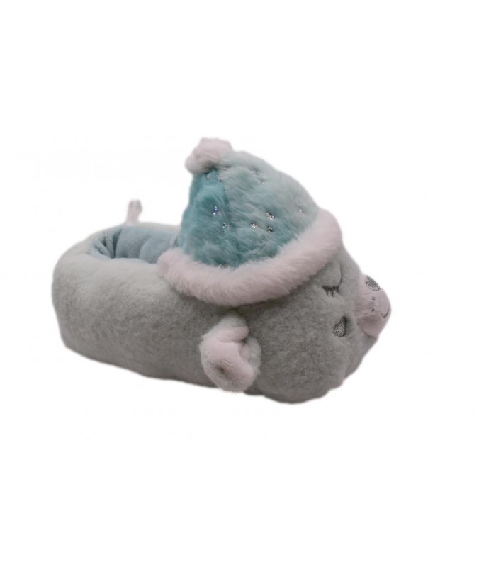 Κλειστή παντόφλα αρκουδάκι σε βεραμάν χρώμα