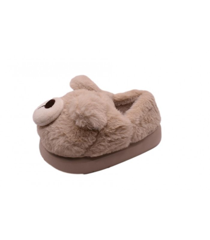 Κλειστή παντόφλα αρκουδάκι σε μπελ χρώμα