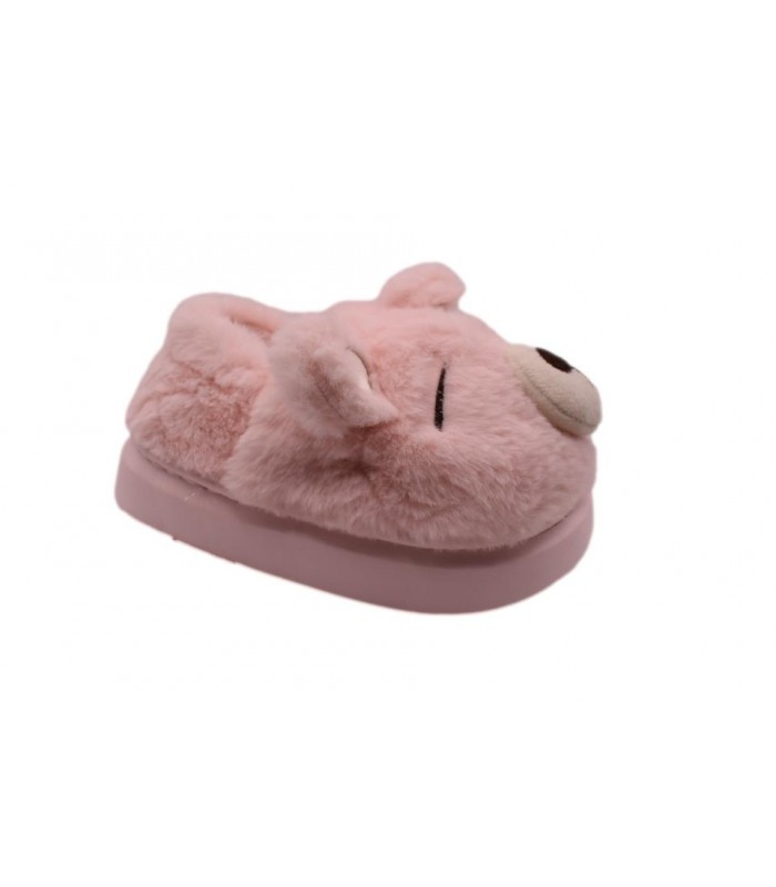 Κλειστή παντόφλα αρκουδάκι σε ροζ χρώμα