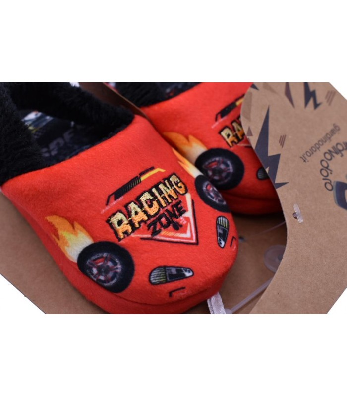 Παντόφλα με λαστιχάκι σε κόκκινο χρώμα