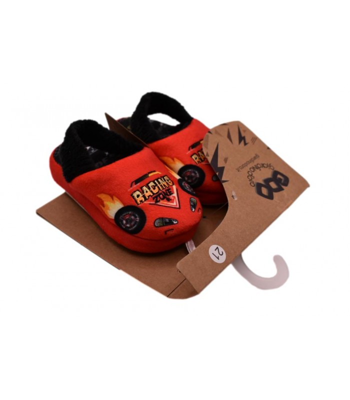 Παντόφλα με λαστιχάκι σε κόκκινο χρώμα