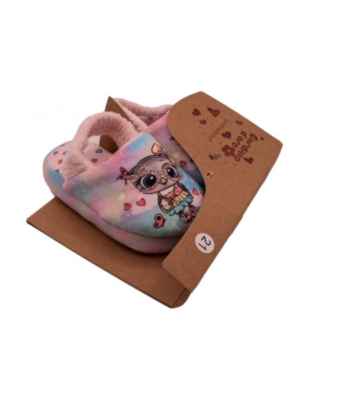 Παντόφλα με λαστιχάκι σε ροζ χρώμα