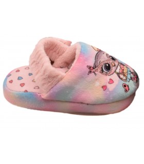 Παντόφλα με λαστιχάκι σε ροζ χρώμα