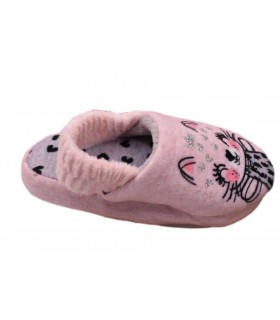 Παντόφλα με λαστιχάκι σε ροζ χρώμα