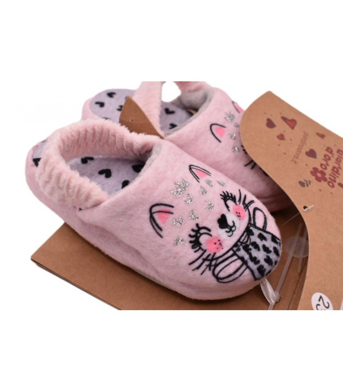 Παντόφλα με λαστιχάκι σε ροζ χρώμα