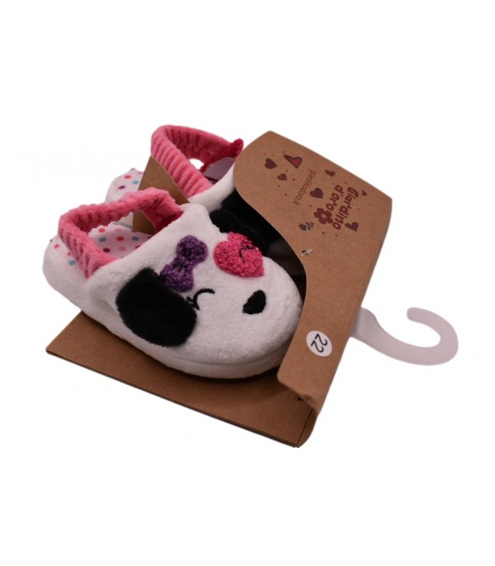 Παντόφλα με λαστιχάκι σε λευκ΄ό χρώμα