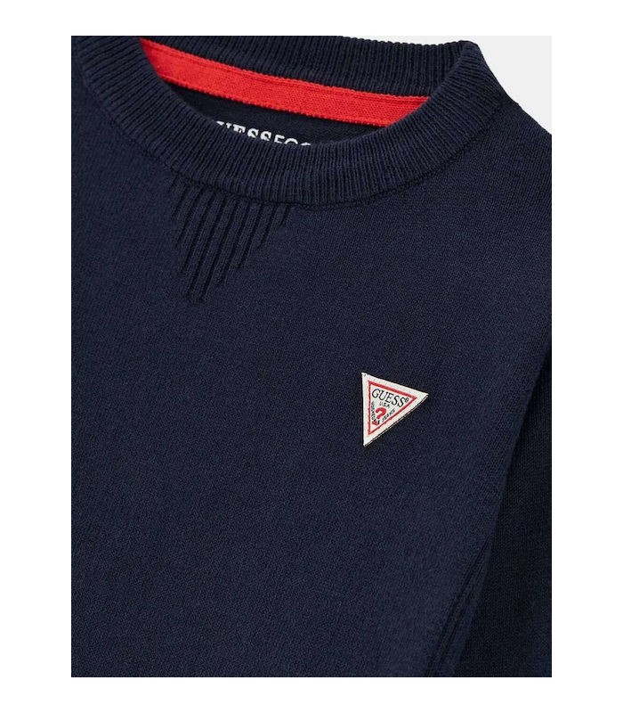 Πουλόβερ λεπτό Guess μπλε σκούρο