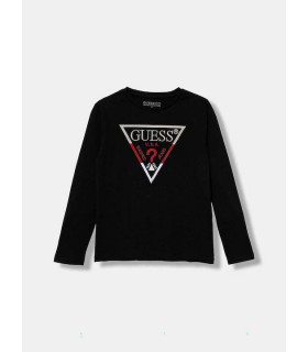 Guess Παιδική Μπλούζα Μακρυμάνικη Μαυρο
