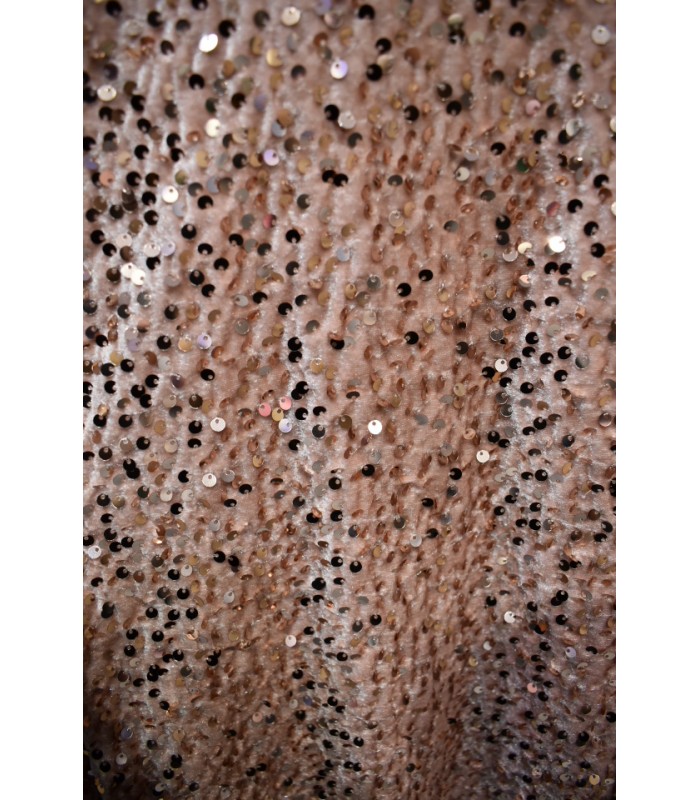 Ροζ φόρεμα με παγιέτα και φιόγκο στο πίσω μέρος