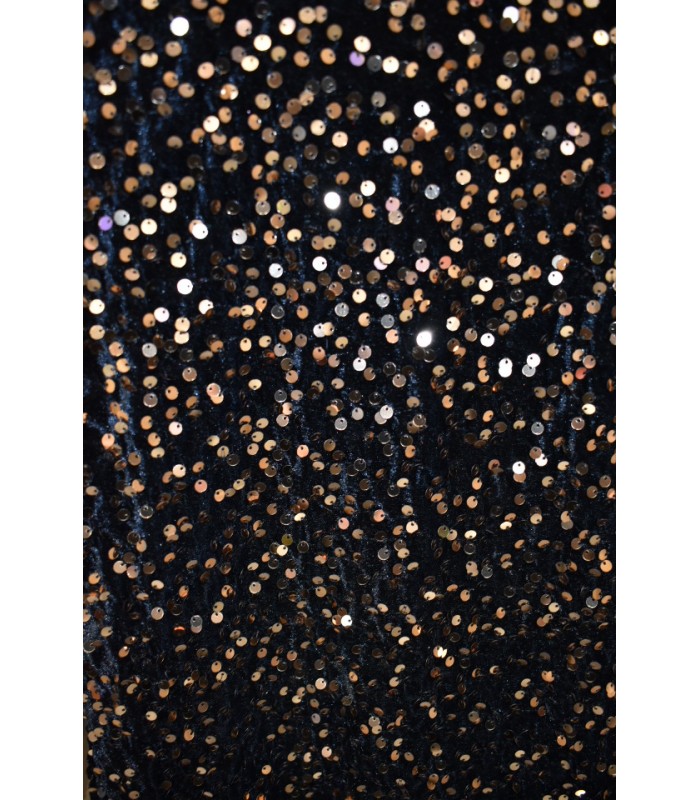 Μαύρο-χρυσό φόρεμα με παγιέτα και φιόγκο στο πίσω μέρος