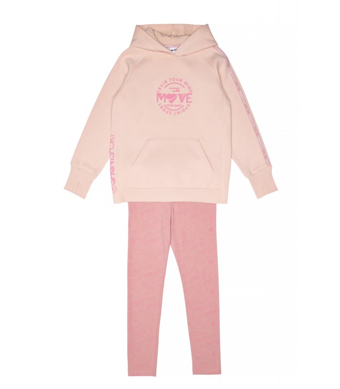 Sprint σετ με κολάν σε κοραλί χρώμα