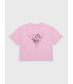 Guess Παιδική Μπλούζα Κοντομάνικη Ροζ