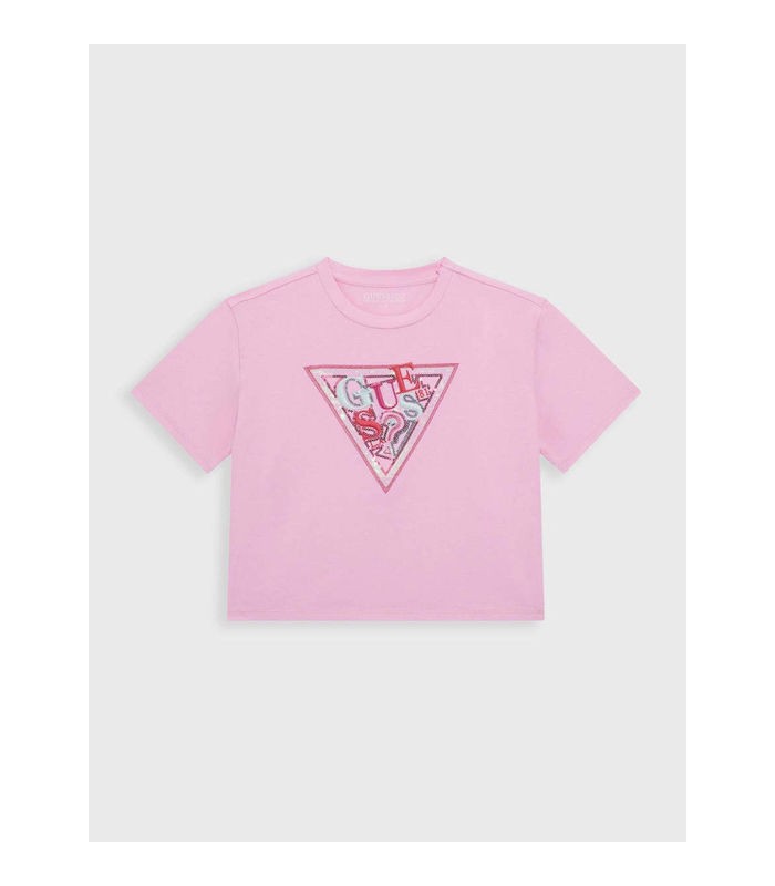 Guess Παιδική Μπλούζα Κοντομάνικη Ροζ
