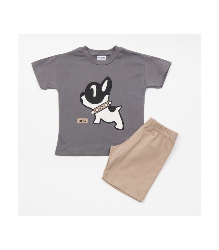 Σετ άμμου βερμούδα/ανθρακί μπλούζα