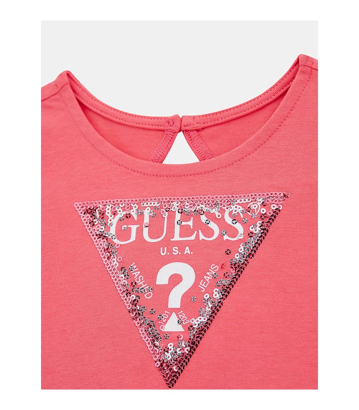 Guess Παιδικό Φόρεμα Αμάνικο κοραλί