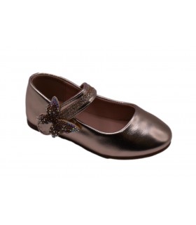 Μπαλαρίνα σε χρυσό χρώμα και πεταλούδα στο κούμπωμα