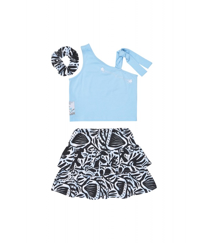 Σετ για κορίτσι με σορτς-φούστα