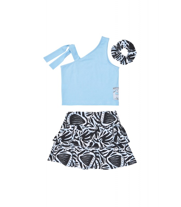 Σετ για κορίτσι με σορτς-φούστα