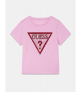 Μπλούζα με παγιέτες και λογότυπο