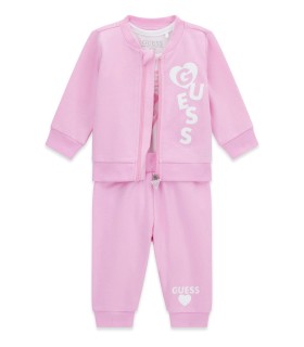 Βρεφικό σετ Guess παντελόνι με ζακέτα και κορμάκι