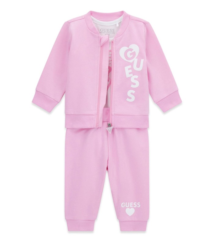Βρεφικό σετ Guess παντελόνι με ζακέτα και κορμάκι