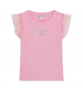 Μπλούζα rib Guess με τούλι
