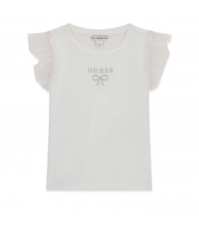 Μπλούζα rib Guess με τούλι