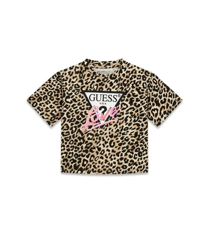 Μπλούζα midi Guess J6RI08K6YW4 λεοπάρ